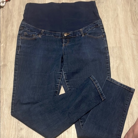 Women's Blue Maternity Jeans large - Picture 1 of 1